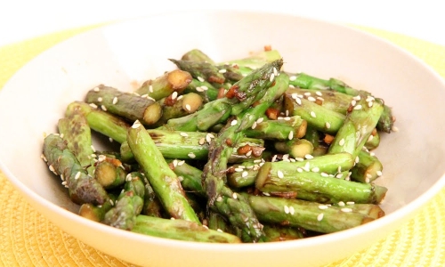 Garlic Sesame Stir Fried Asparagus