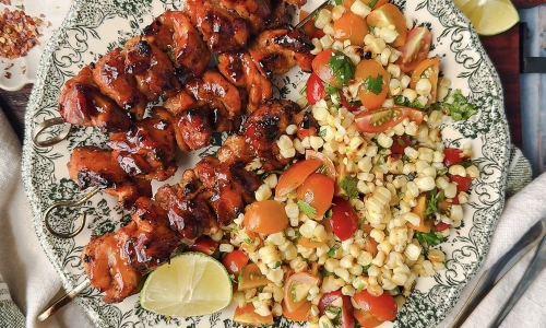 Hot Honey Chicken Skewers
