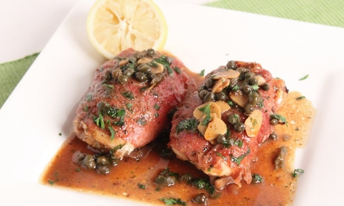 Prosciutto Roasted Chicken Piccata