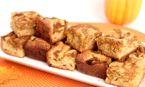 Pumpkin Swirl Blondies