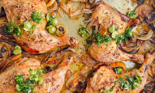 Roasted Chicken with Olive Salsa