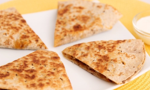 Sweet Potato and Chorizo Quesadillas