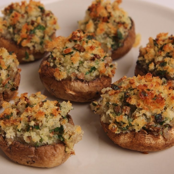 Breadcrumb Stuffed Mushrooms