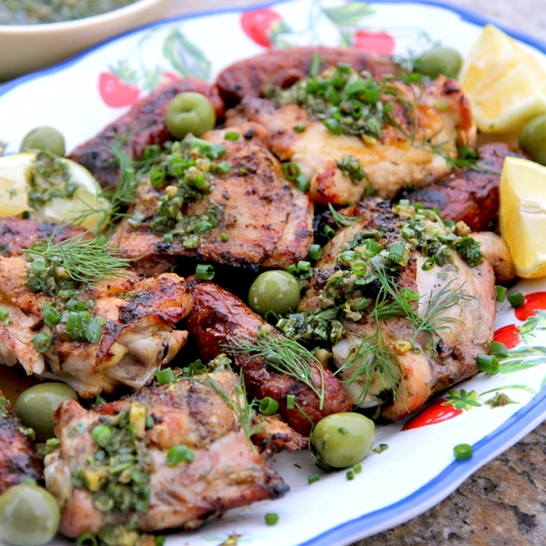 Easy Grilled Chicken and Lemon Salsa Verde