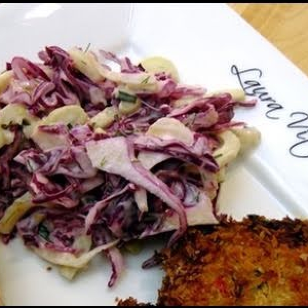 Fennel and Red Cabbage Coleslaw