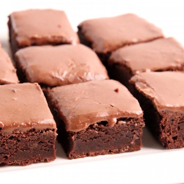 Glazed Chewy Brownies