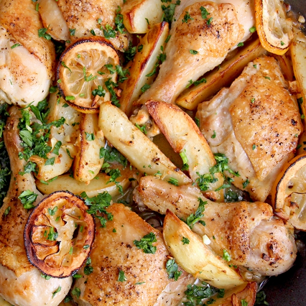 One Pan Lemon Chicken and Potatoes