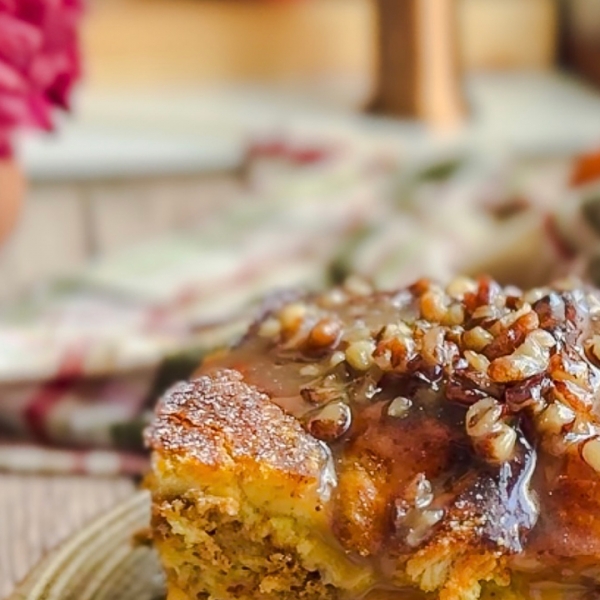 Pumpkin Praline Bread Pudding