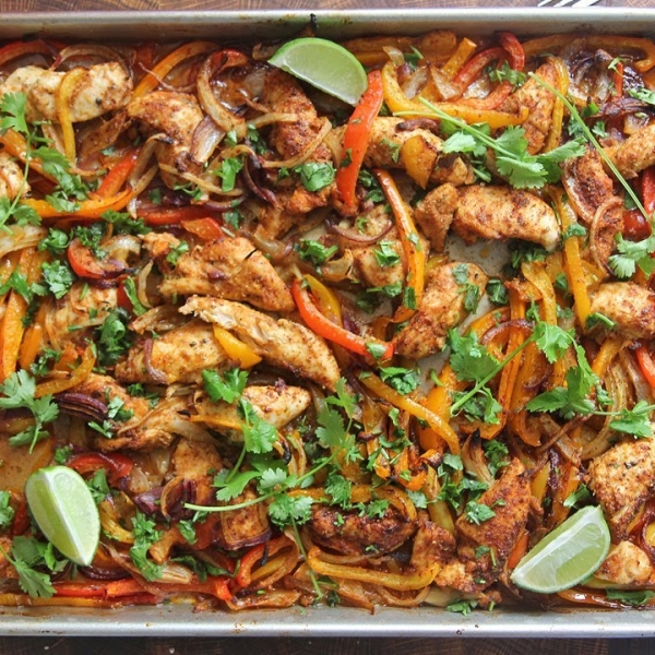 Sheet Pan Chicken Fajitas